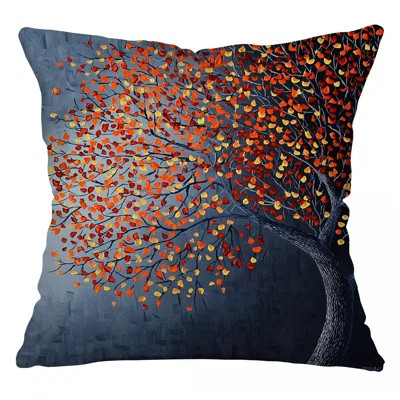Falling Leaves Throw Pillow, Nature Twill Pillows | Wayfair North America