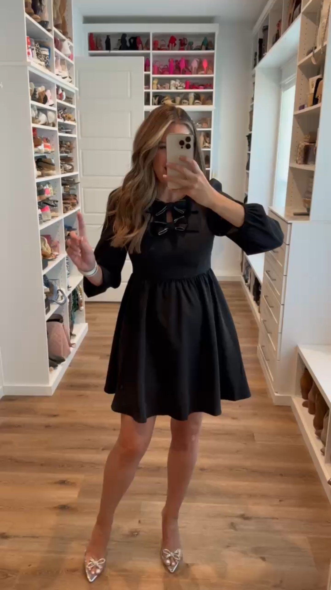 Fall wedding season is here. Chic Amazon dresses in rich fall colors that are perfect for weddings and every special occasion.  In a small bow detail dress, clear heels and accessories - fits tts. shop dandy, date night outfit, wedding guest outfit, amazon, budget friendly, designer inspired

#LTKSeasonal #LTKStyleTip #LTKWedding