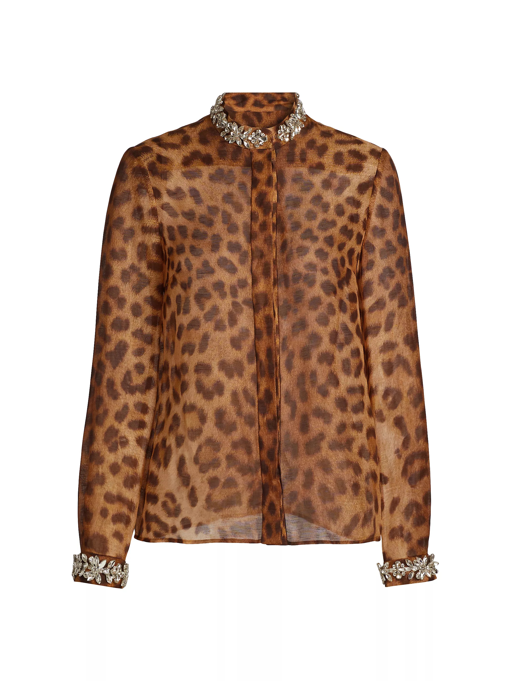 Crush Embellished Leopard Shirt | Saks Fifth Avenue