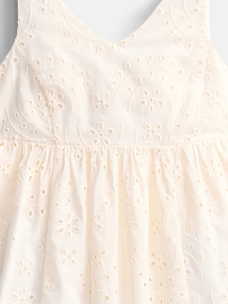 Weekend Academy Girls Sleeveless Eyelet Dress, Sizes 4-18 | Walmart (US)