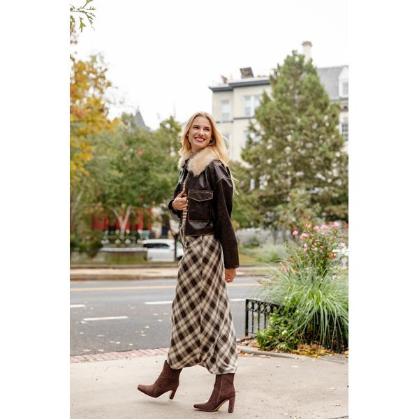 Europa Plaid Midi Skirt | South Moon Under
