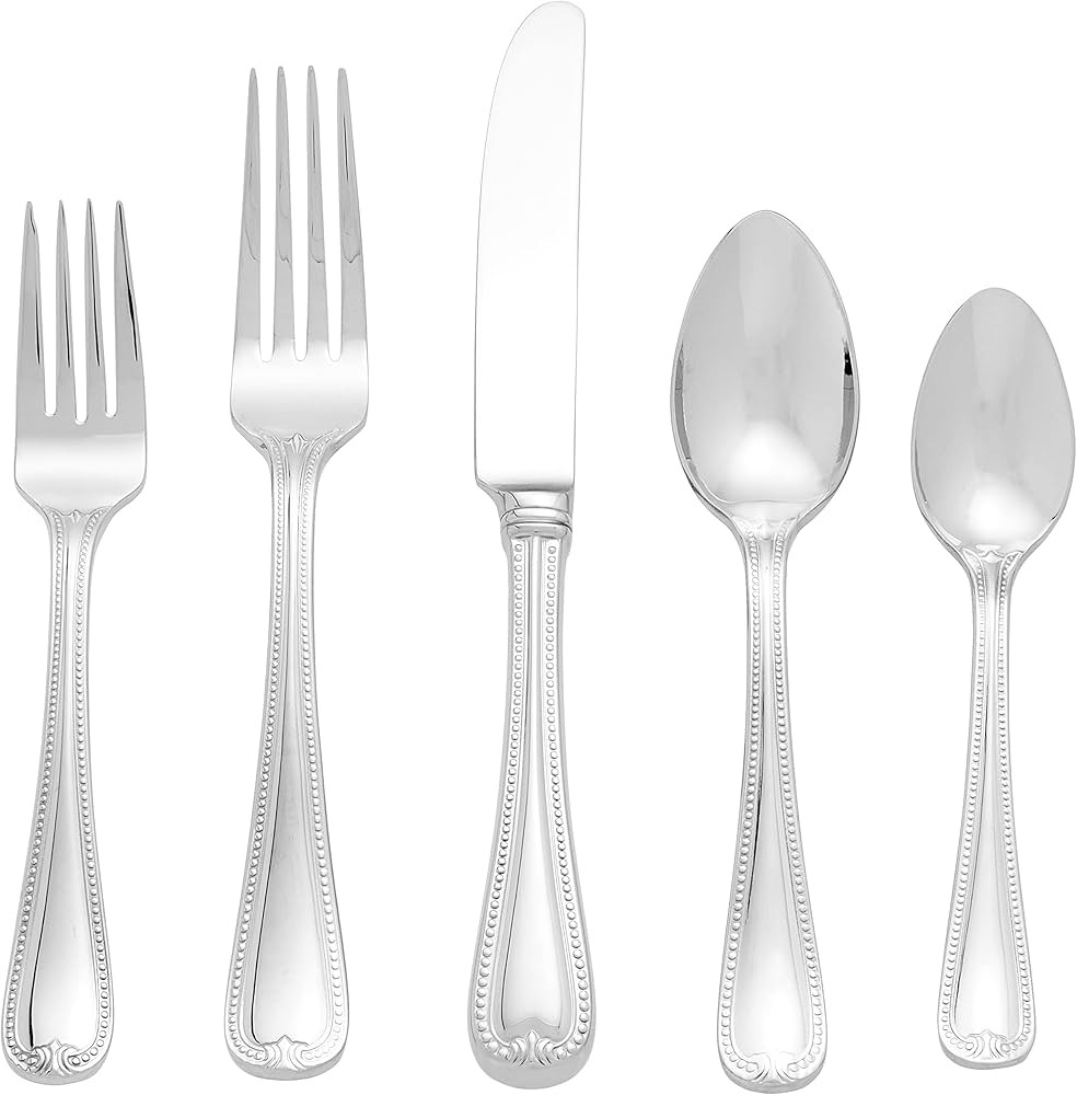 Lenox Vintage Jewel 20-Piece Flatware Set, 3.60 LB, Metallic | Amazon (US)