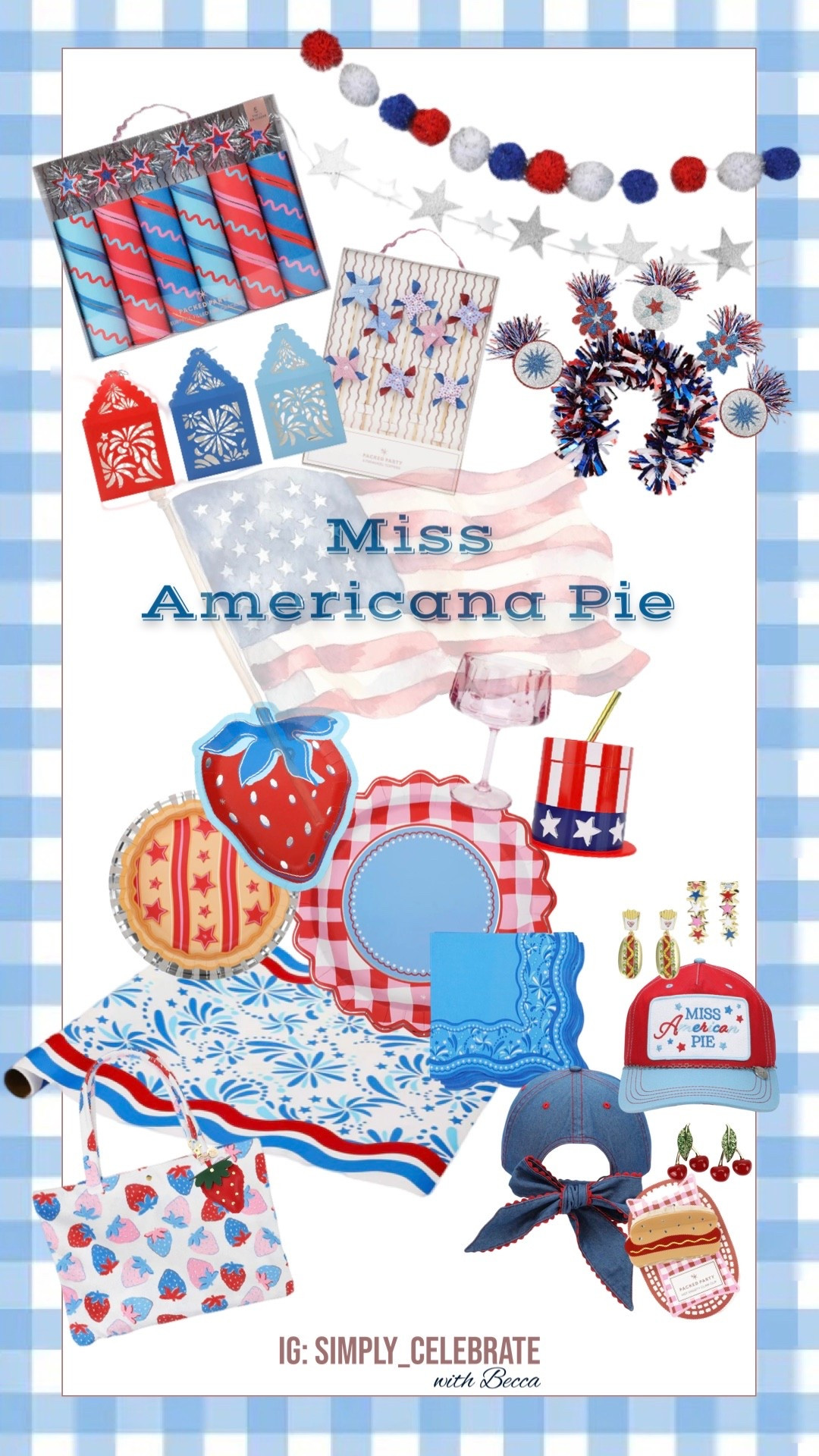 Miss Americana Pie collection from @Packed Party !! 🇺🇸🌭🤩 I’m loving the hats, earrings and hot dog hair clip! Can’t wait to have the cutest red, white and blue summer! 🇺🇸

#LTKSeasonal #LTKfoodie #LTKmomlife