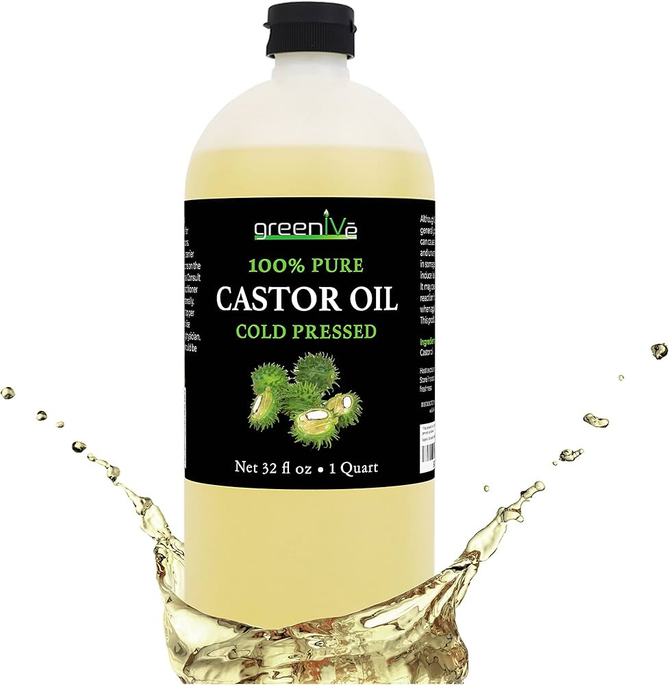 GreenIVe - 100% Pure Castor Oil - Cold Pressed - Hexane Free - Exclusively on Amazon (32 Ounce) | Amazon (US)