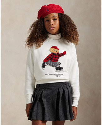 Girls 7-16 Polo Bear Boxy Sweatshirt | Macy's