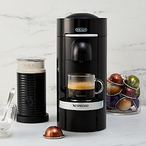Nespresso VertuoPlus Deluxe by De'Longhi with Aeroccino Milk Frother, Classic Black | Bloomingdale's (US)