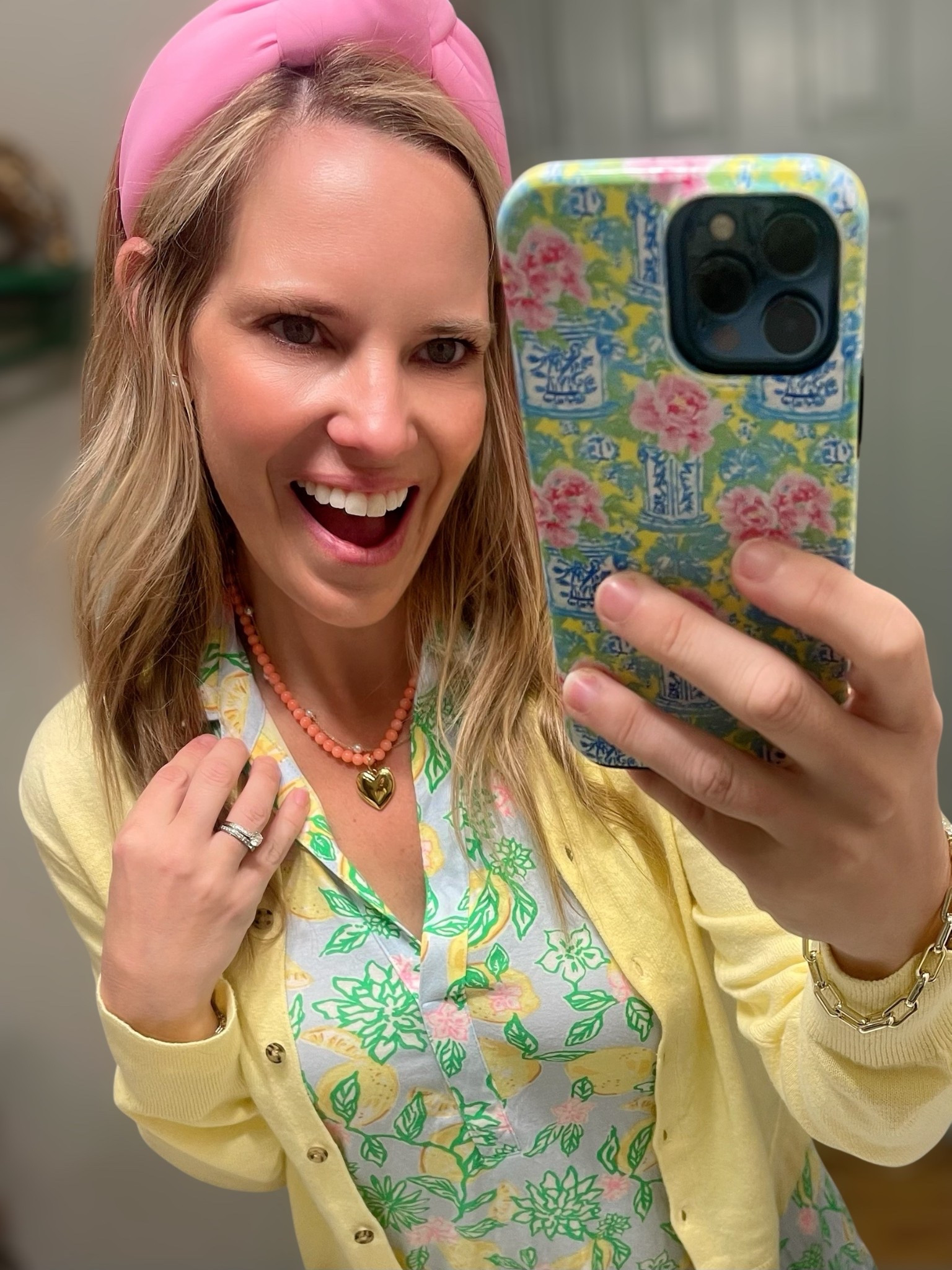 🍋🎀 Bright, cheerful, and oh-so-summer! Wearing the Lilly Pulitzer Riegan Dress in size XS—this citrusy floral print is fresh and playful, with a ruffled hem and a polished zip-up neckline that’s flattering and functional. 🍋🌿

I layered it with a soft yellow cardigan for a preppy pop of pastel and styled it with a Lauren Amble Designs Pink Coral Necklace and Medium Puffy Gold Heart Charm—such a sweet and vibrant pairing! 💖✨ The necklace is made from smooth 6mm pink coral beads (16–18” adjustable), and the heart pendant adds a bold, vintage-inspired touch.

Topped it off with a padded pink headband and gold jewelry for a polished look that works from brunch to errands. 🎀💛

🛍️ Dress: Lilly Pulitzer, size XS
📿 Necklace: Lauren Amble Designs Pink Coral Necklace (16–18”)
💛 Charm: Medium Puffy Gold Heart Charm

#LTKStyle #LillyPulitzer #LaurenAmbleDesigns #SummerStyle #PreppyStyle #ColorfulStyle #LTKunder100 #LTKunder50 #StatementJewelry #CoastalGranddaughter #ClassicStyle #OOTD #LTKFinds


#LTKOver40 #LTKFindsUnder100 #LTKFindsUnder50