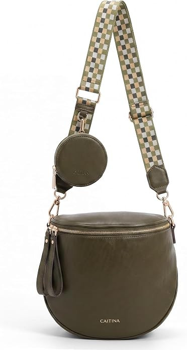 Crossbody Bags for Women Vegan Leather Large Bum Bag Fanny Packs with Cion Purse | Amazon (US)