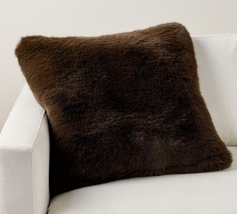Faux Fur Mink Pillow | Pottery Barn (US)