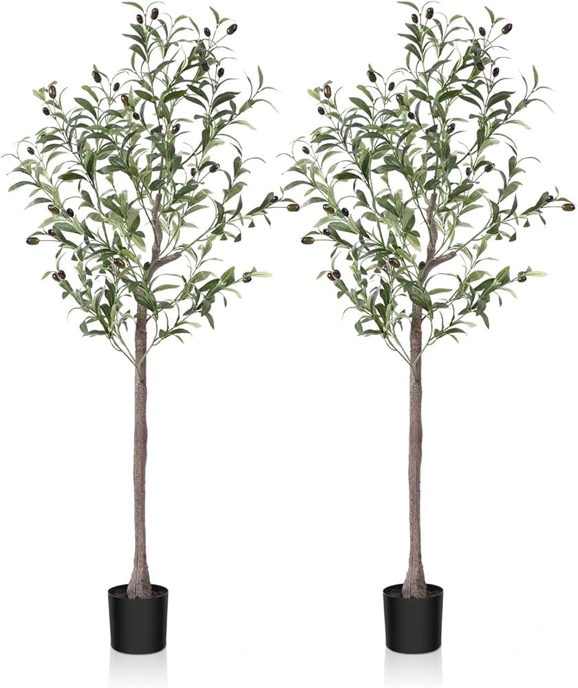 OAKRED Artificial Olive Tree,4FT Tall Fake Plant Faux Olive Plants for Indoor,Natural Fake Tree,A... | Amazon (CA)