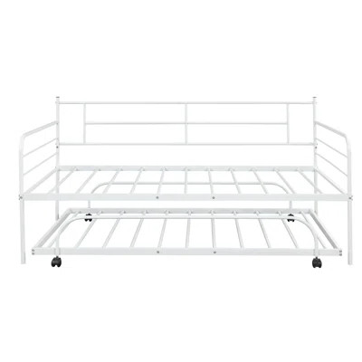 Tribbey Twin Metal Daybed with Trundle Latitude Run | Wayfair North America