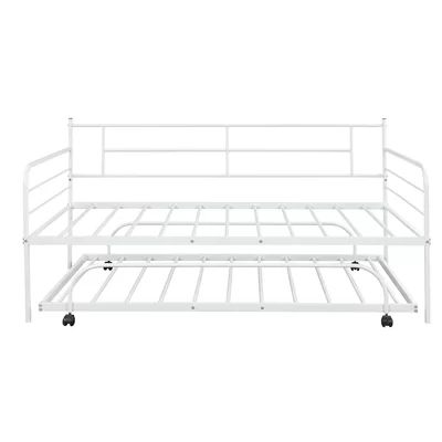 Tribbey Twin Metal Daybed with Trundle Latitude Run | Wayfair North America
