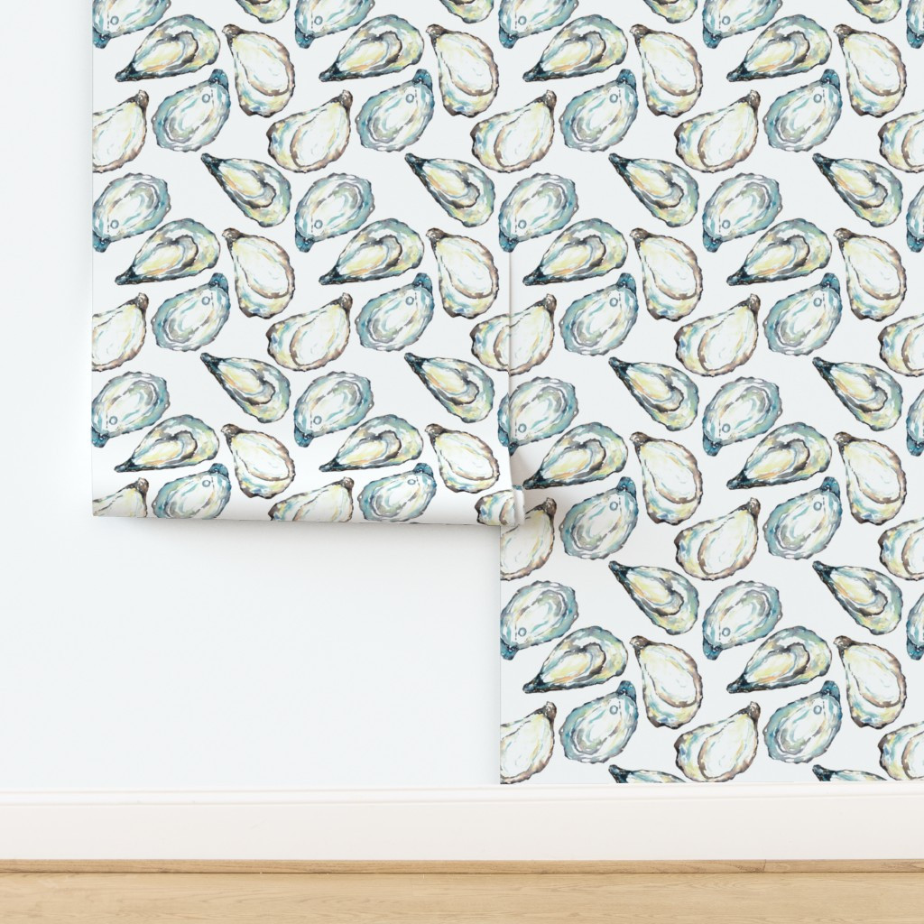 Oyster white fabric Wallpaper | Spoonflower | Spoonflower