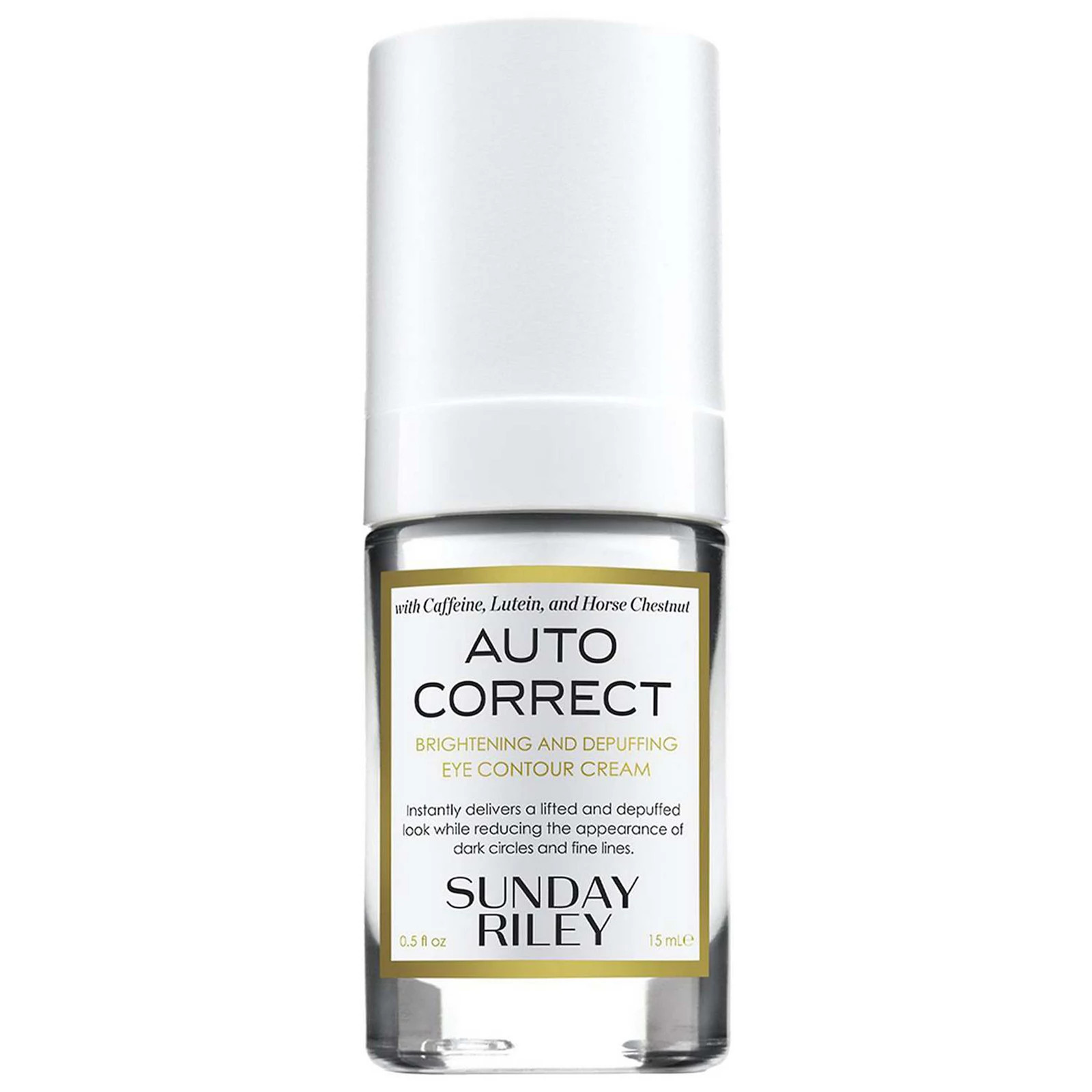SUNDAY RILEY Auto Correct Brightening + Depuffing Eye Cream for Dark Circles, Size: .5 Oz, None | Kohl's