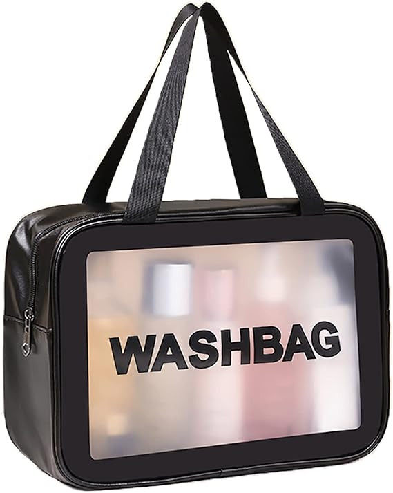 DAPOWER Travel Toiletry Bag for Women and Men, Matte Translucent Toiletry Bag with Handy Handle, ... | Amazon (US)
