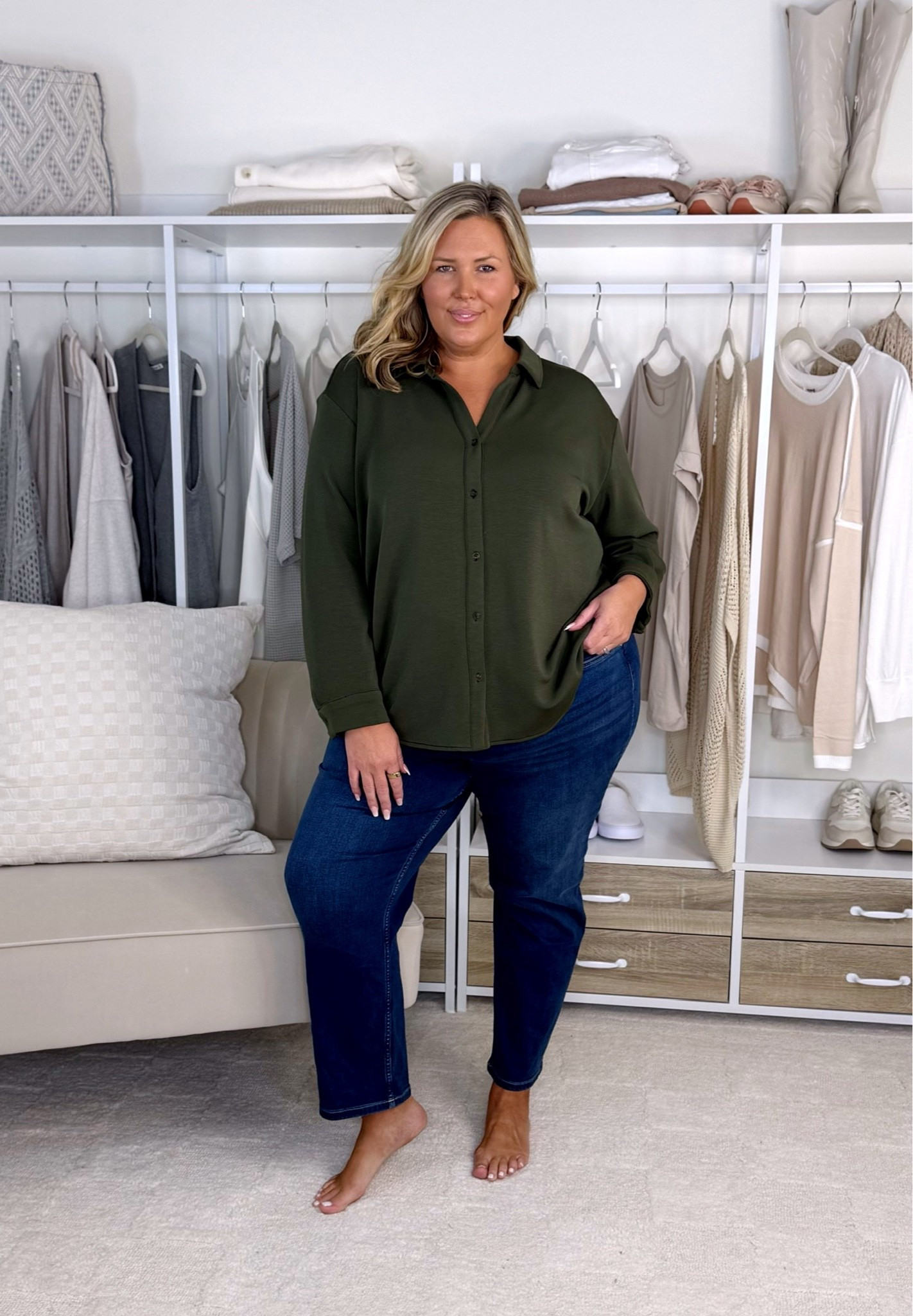 Spanx denim haul! Wearing a 2X in everything! Would size up in the black pull ons. Plus size, outfit inspo, denim, apron belly, mom life @Spanx #spanxpartner

#LTKSeasonal #LTKPlusSize #LTKMidsize