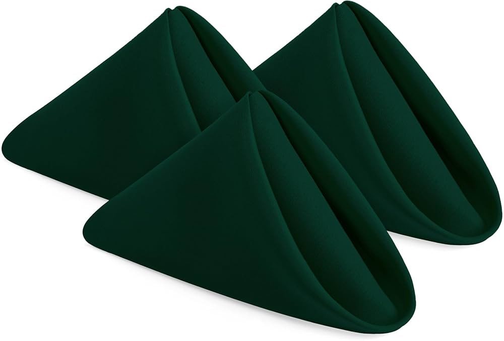 Utopia Home Hunter Green Cloth Napkins (12 Pack, 20x20 Inches), Ideal Dinner Napkins for Party, W... | Amazon (US)
