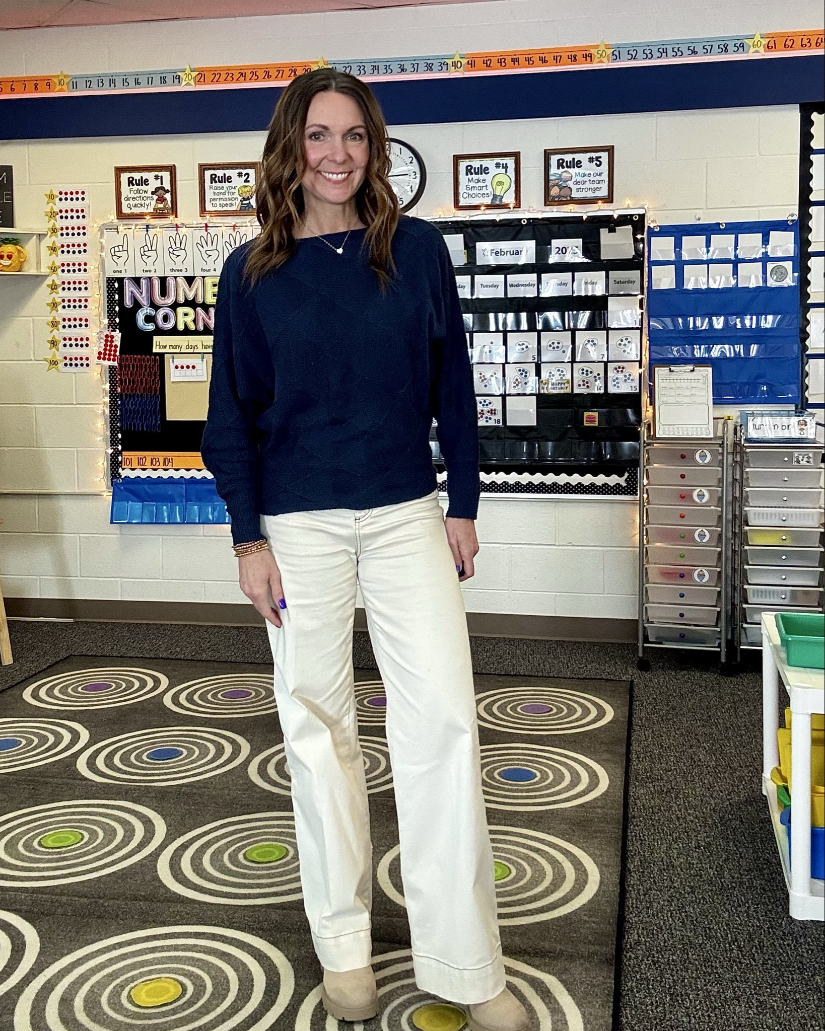 Classic in navy for my teacher OOTD. 

#LTKWorkwear #LTKFindsUnder50 #LTKOver40