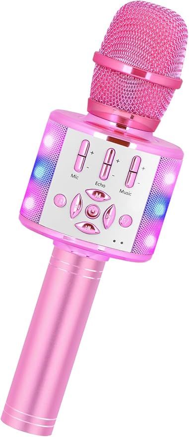 Amazmic Toys for Girls, Kids Karaoke Microphone Toddler Microphone for Kids with Lights, Birthday... | Amazon (US)