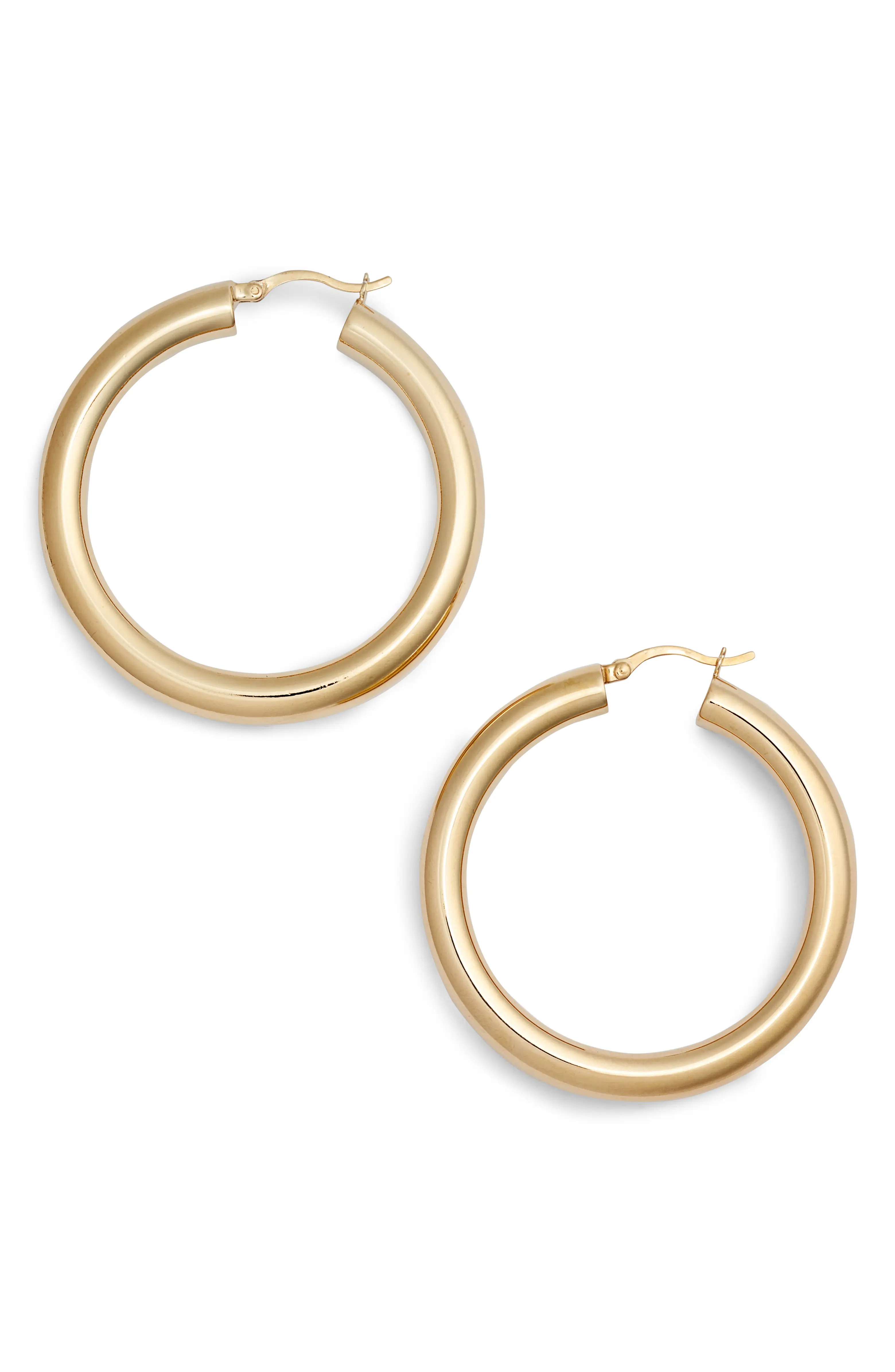 Argento Vivo Medium Hollow Hoop Earrings | Nordstrom