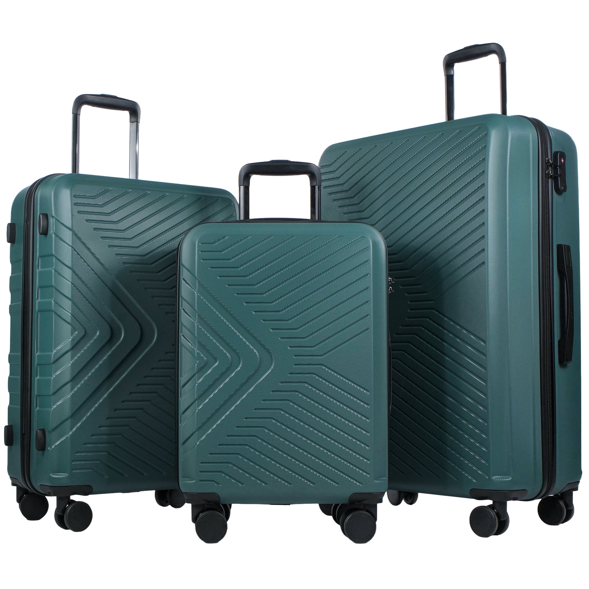 Travelhouse 3 Piece Hardshell Luggage Set Hardside Lightweight Suitcase with TSA Lock Spinner Whe... | Walmart (US)