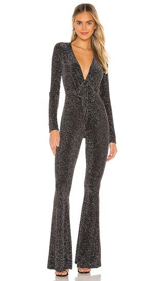 Martina Jumpsuit in Dancing Queen Shine Black | Revolve Clothing (Global)