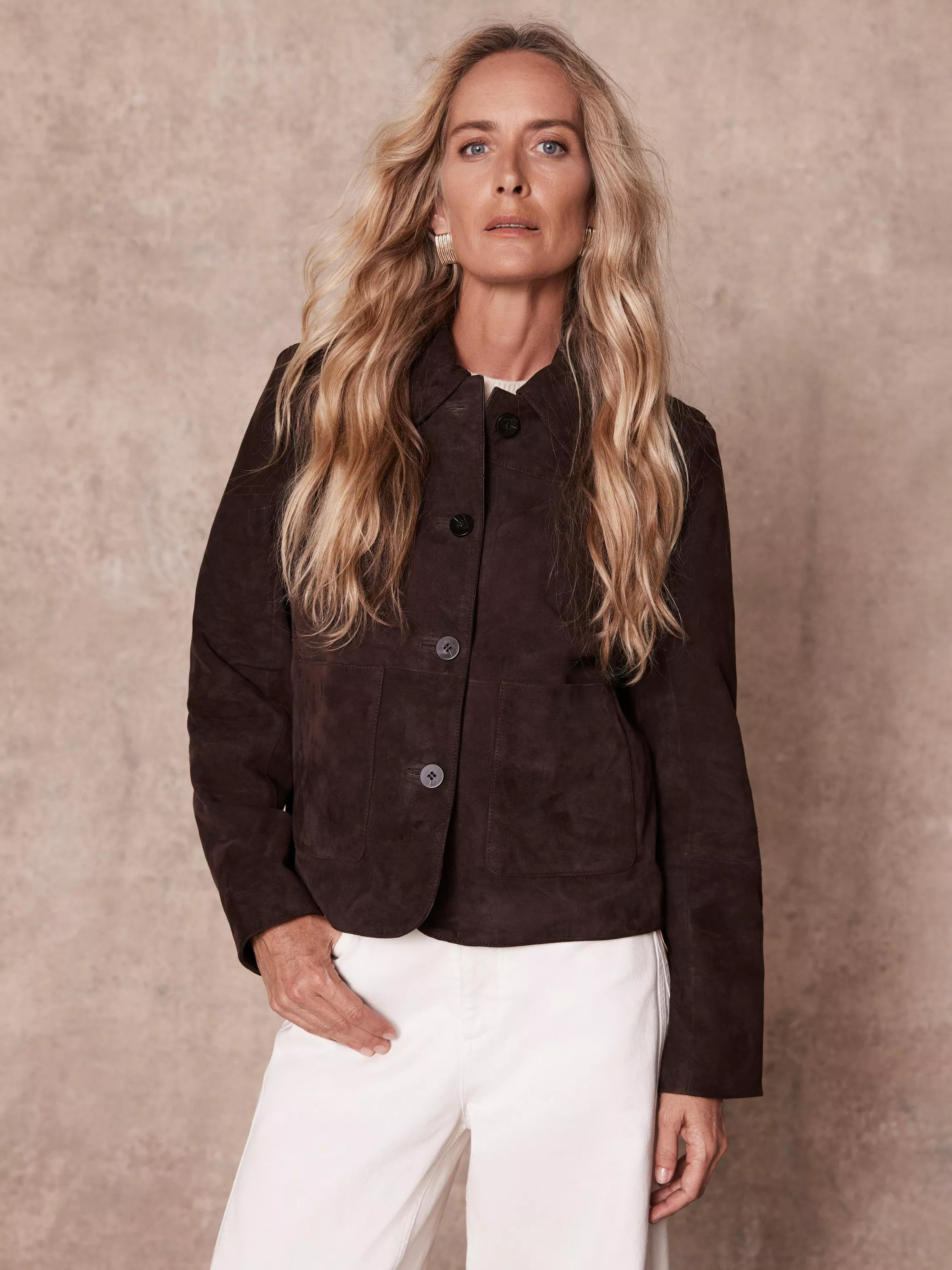 Mint Velvet Suede Pocket Detail Jacket | John Lewis (UK)