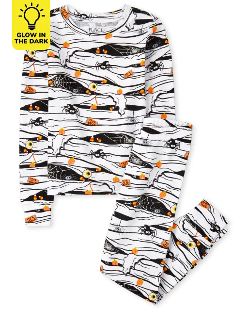 Unisex Kids Matching Family Long Sleeve Glow In The Dark Halloween Mummy's Favorite Snug Fit Cott... | The Children's Place