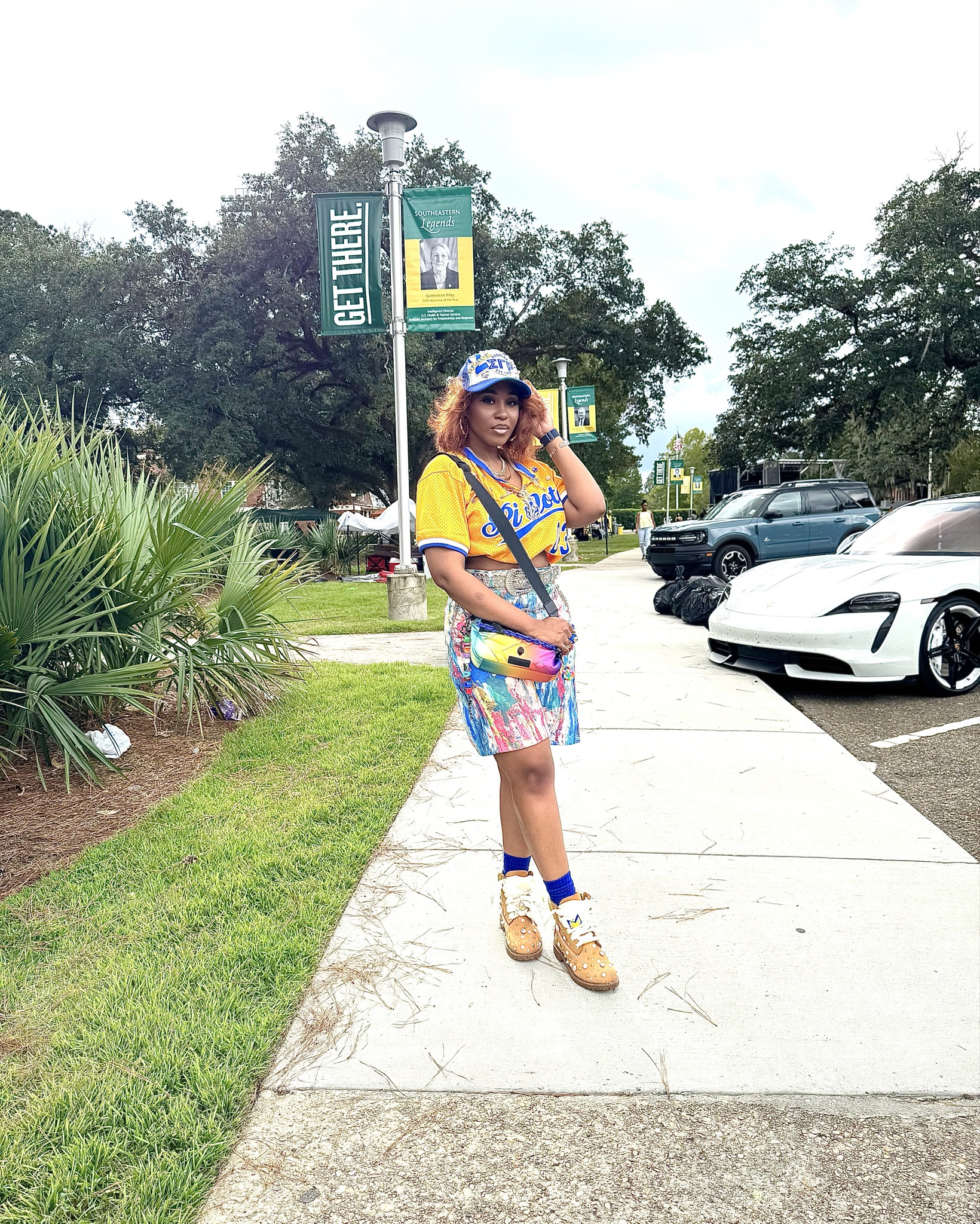 What I wore to Southeastern Louisiana University Homecoming 💚🦁💛🐩💙
⭐️Jersey ordered by sorority chapter; customized by @chinneseechroniclescreations (IG) 
⭐️Trucker Hat customized by @chinneseechroniclescreations (IG)
⭐️Timberland Boots customized by @chinneseechroniclescreations (IG) 


#LTKStyleTip #LTKShoeCrush