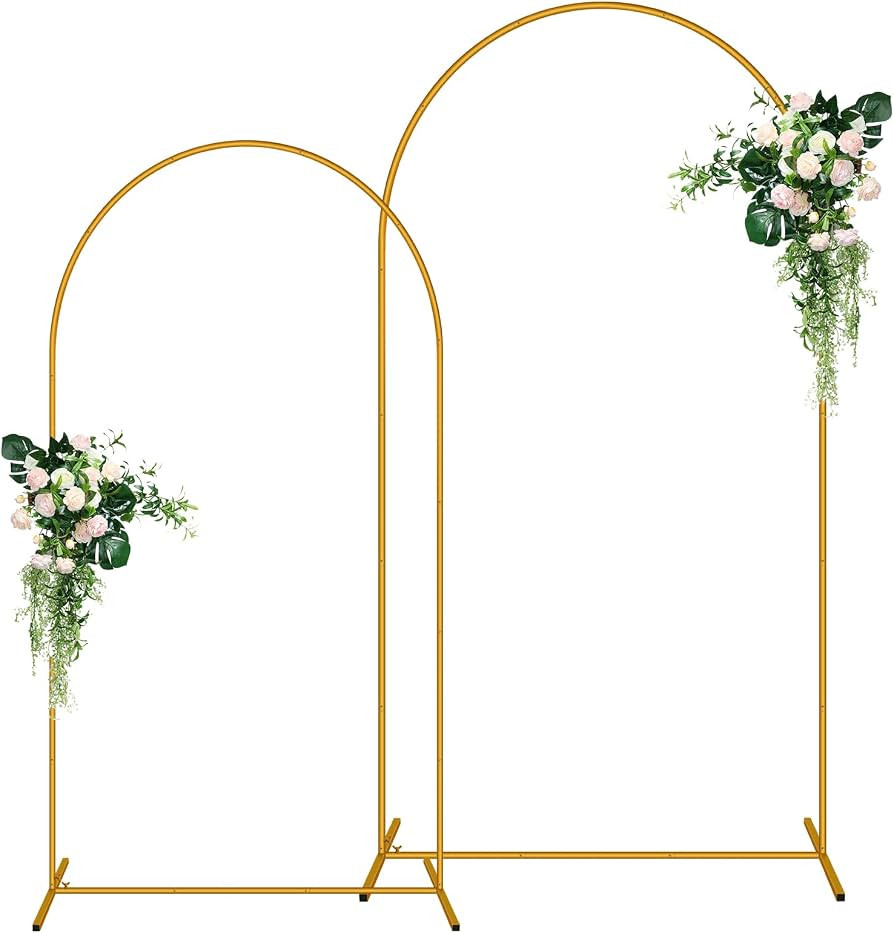 2 Pack Arch Backdrop Stand (7.2FT/6FT), Balloon Arch Stand | Amazon (US)