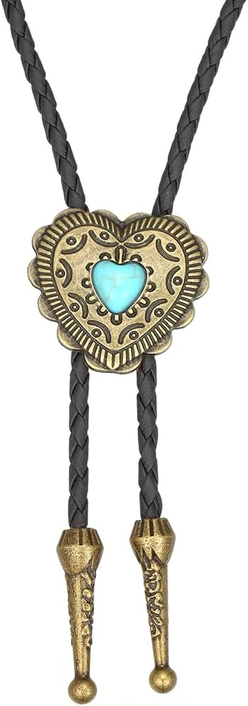 AZORA Western Cowboy Bolo Tie Men Leather Necktie Rope Cord Bull Skull Bola Tie for Women | Amazon (US)