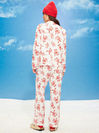 Printed Flannel Pajama Pant Set for Women | Old Navy (US)