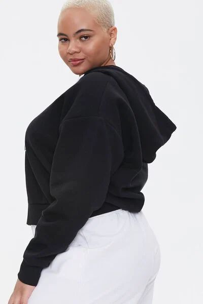 Plus Size Fleece Zip-Up Hoodie | Forever 21 | Forever 21 (US)