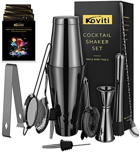 Cocktail Shaker - Koviti 12 Piece Bartender Kit - Stainless Steel Cocktail Shaker Set, Premium Ba... | Amazon (US)