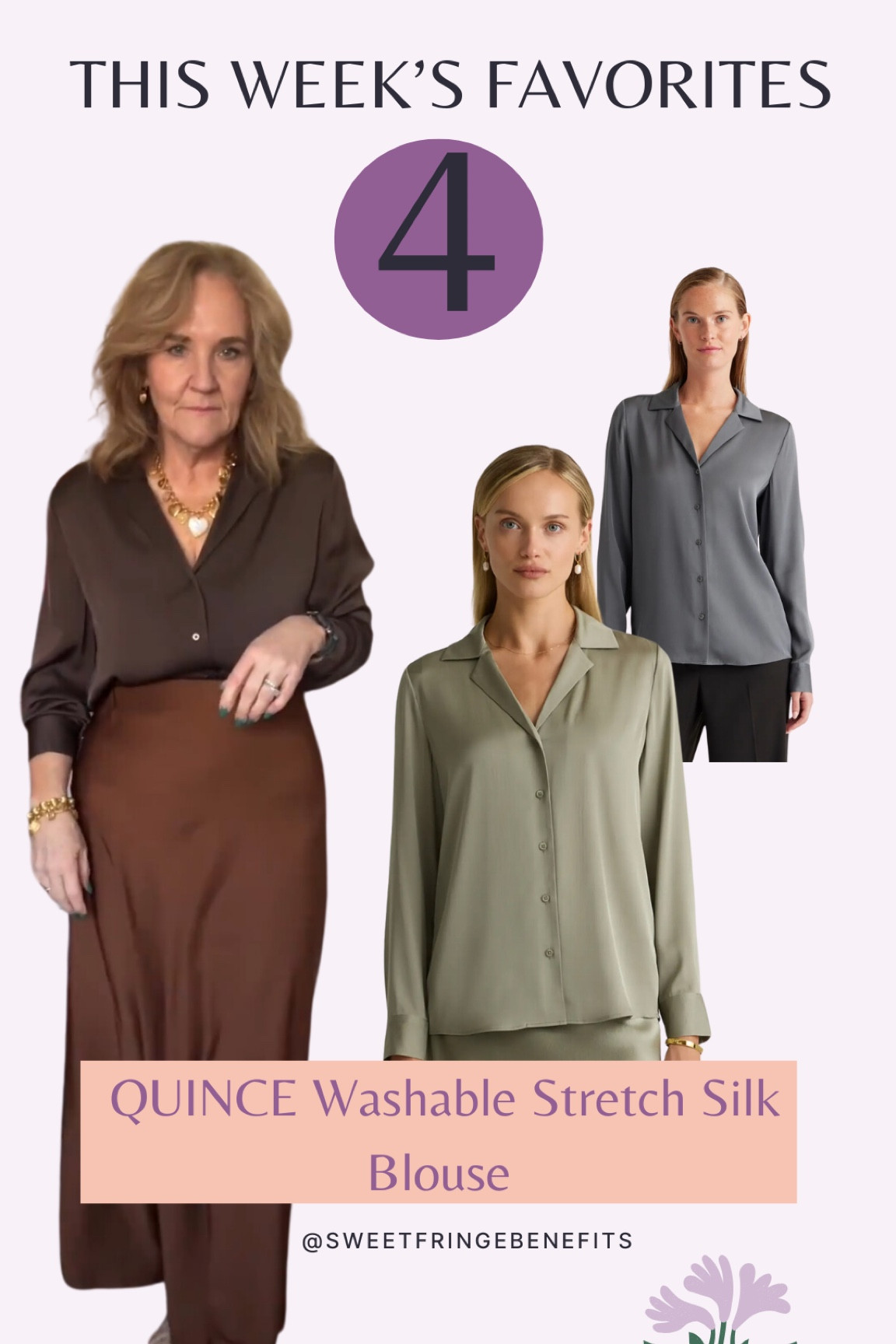 Grab pieces in same general color. If 3 different colors somehow it works better than just two. 

This quince sweater is fantastic. Yes a bit of a splurge but seriously I’ve never had a nicer sweater. 
Amazon maxi skirt size large 
Quince blouse size large! 

Pinterest inspired cashmere sweater slip skirt dolce vita washable silk blouse Quince

#LTKOver40 #LTKWorkwear #LTKMidsize