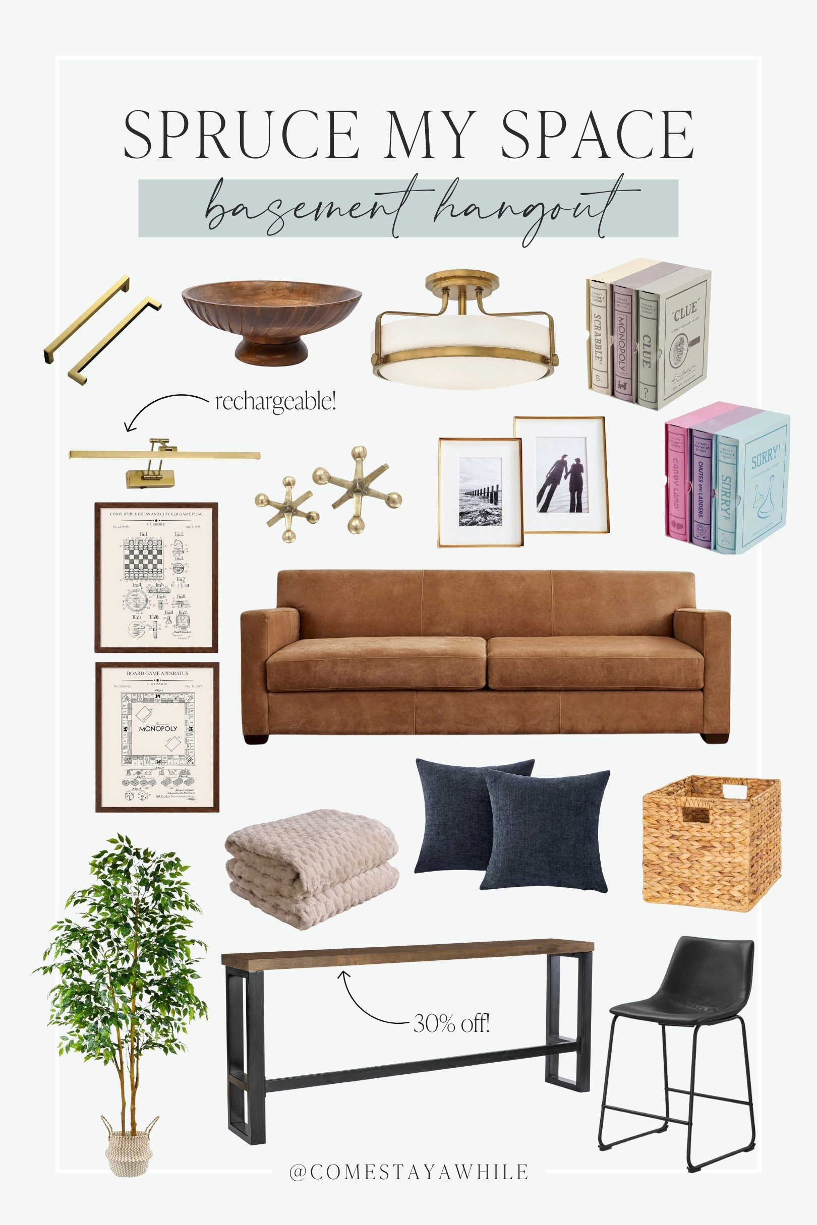 Welcome back to Spruce My Space! A series where I take pictures of your space and design them as if they were mine!

 Basement Hangout | Moody Basement | Movie Room | Game Room | Interior Design | Home Decor 

Come Stay Awhile, Spruce My Space, Amanda Vernaci 

 #LTKHome
