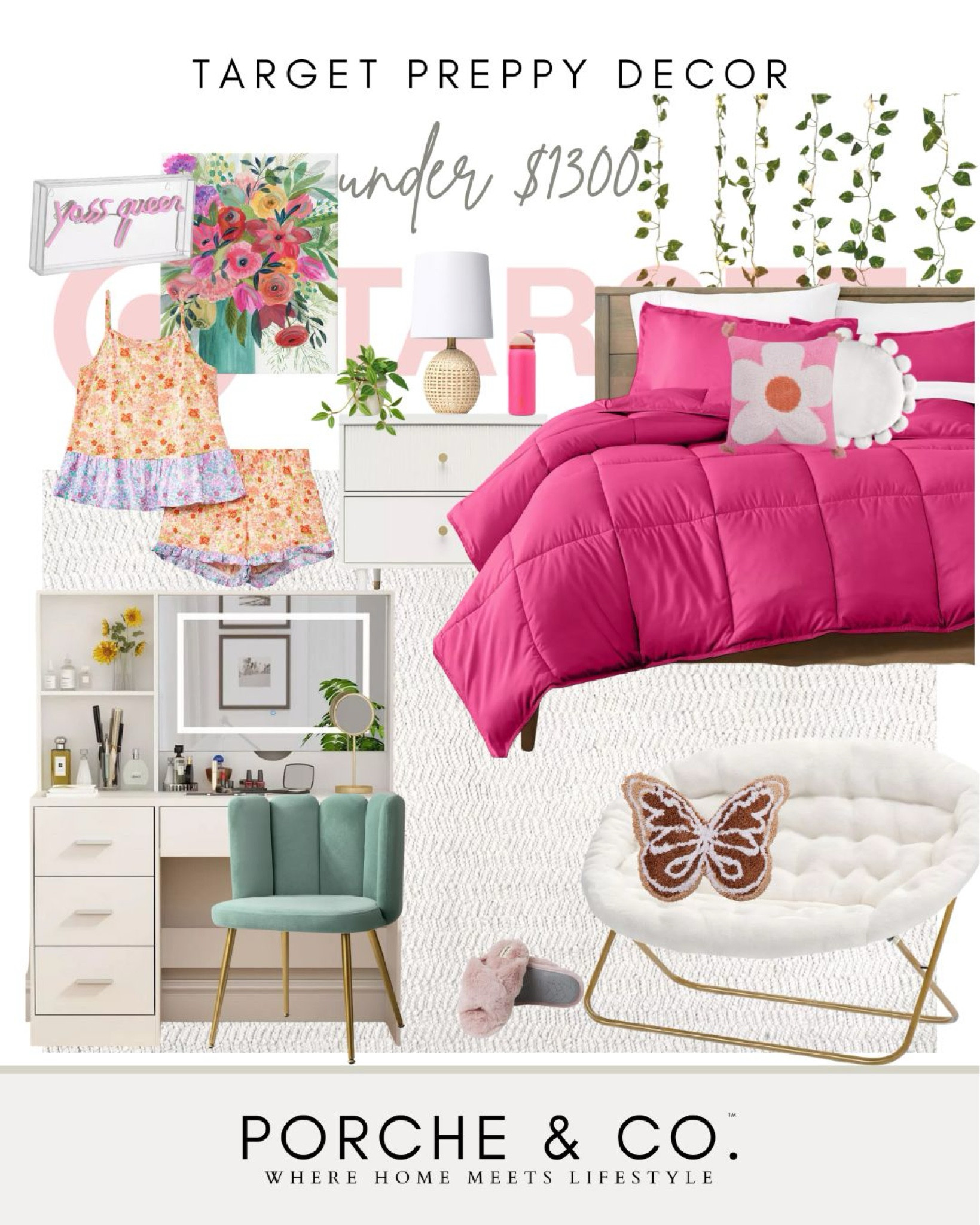 Target, preppy girls room, girls bedroom, preppy bedroom
#visionboard #moodboard #porcheandco

#LTKHome #LTKKids #LTKStyleTip