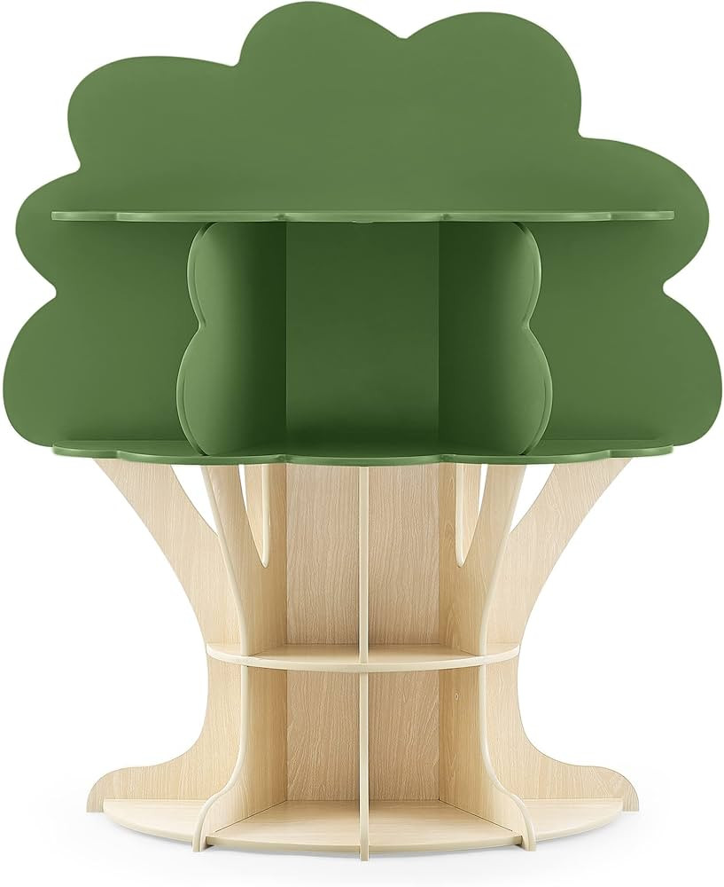 Delta Children Tree Bookcase - Greenguard Gold Certified, Fern Green/Crafted Natural | Amazon (US)