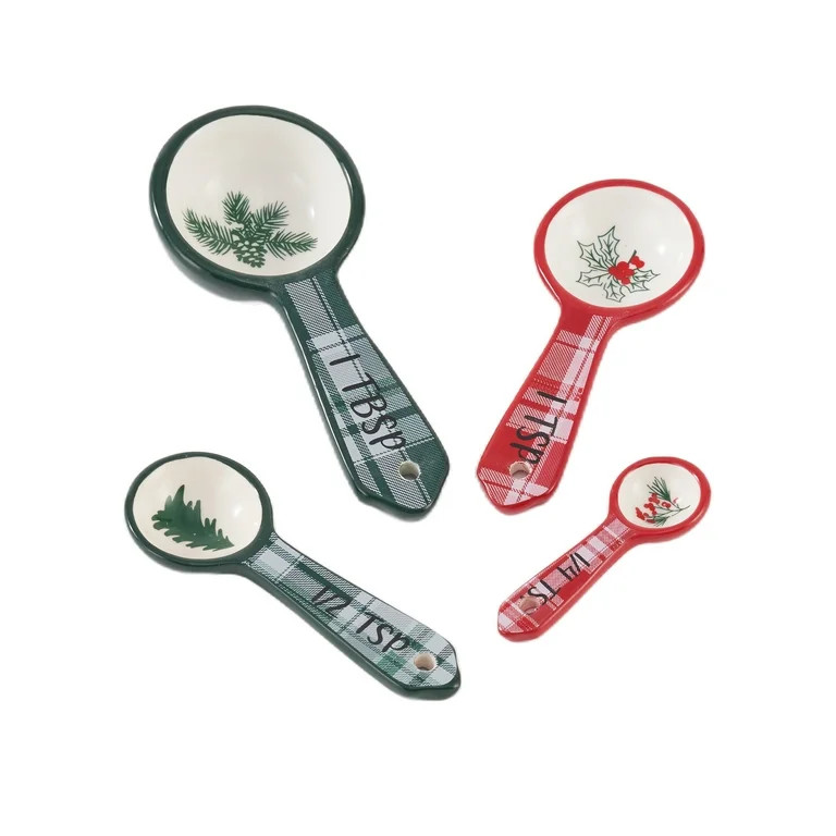 Holiday Time Measuring Spoons Set Tree, Bakeware | Walmart (US)