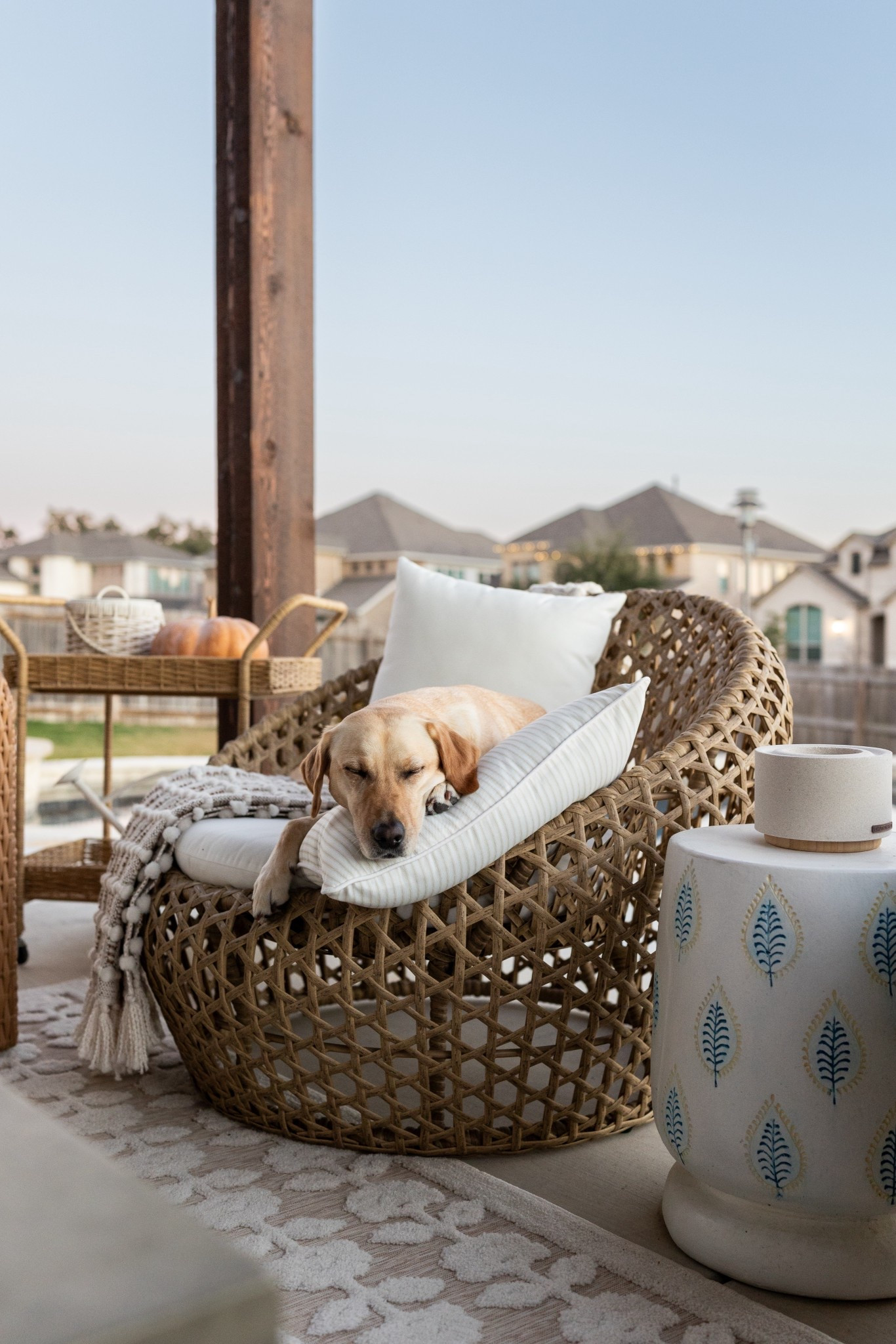 The weather is warming up, which means I’m getting excited for spring patio season! Still loving these oversized outdoor chairs we added to our space in the fall. They are made of all-weather wicker — a MUST in our extreme Texas climate! They are so cozy when paired with pillows and a blanket  

#LTKHome
