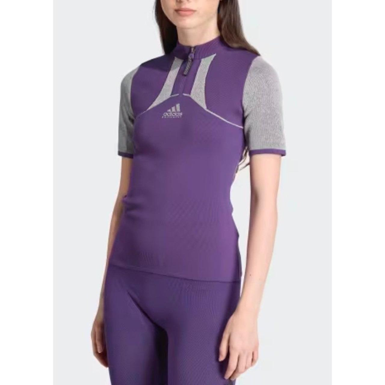 Adidas Women's Sweatshirt - Purple/Grey - 28D | Depop US