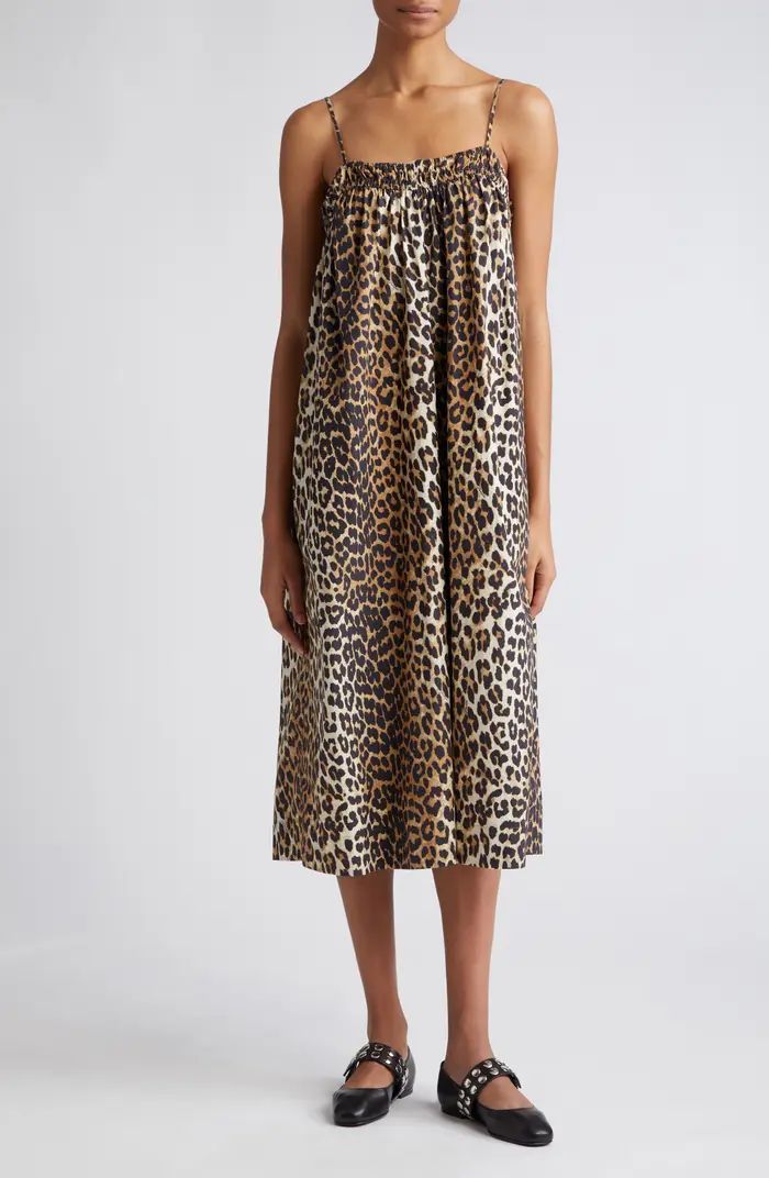 Leopard Print Organic Cotton Dress | Nordstrom