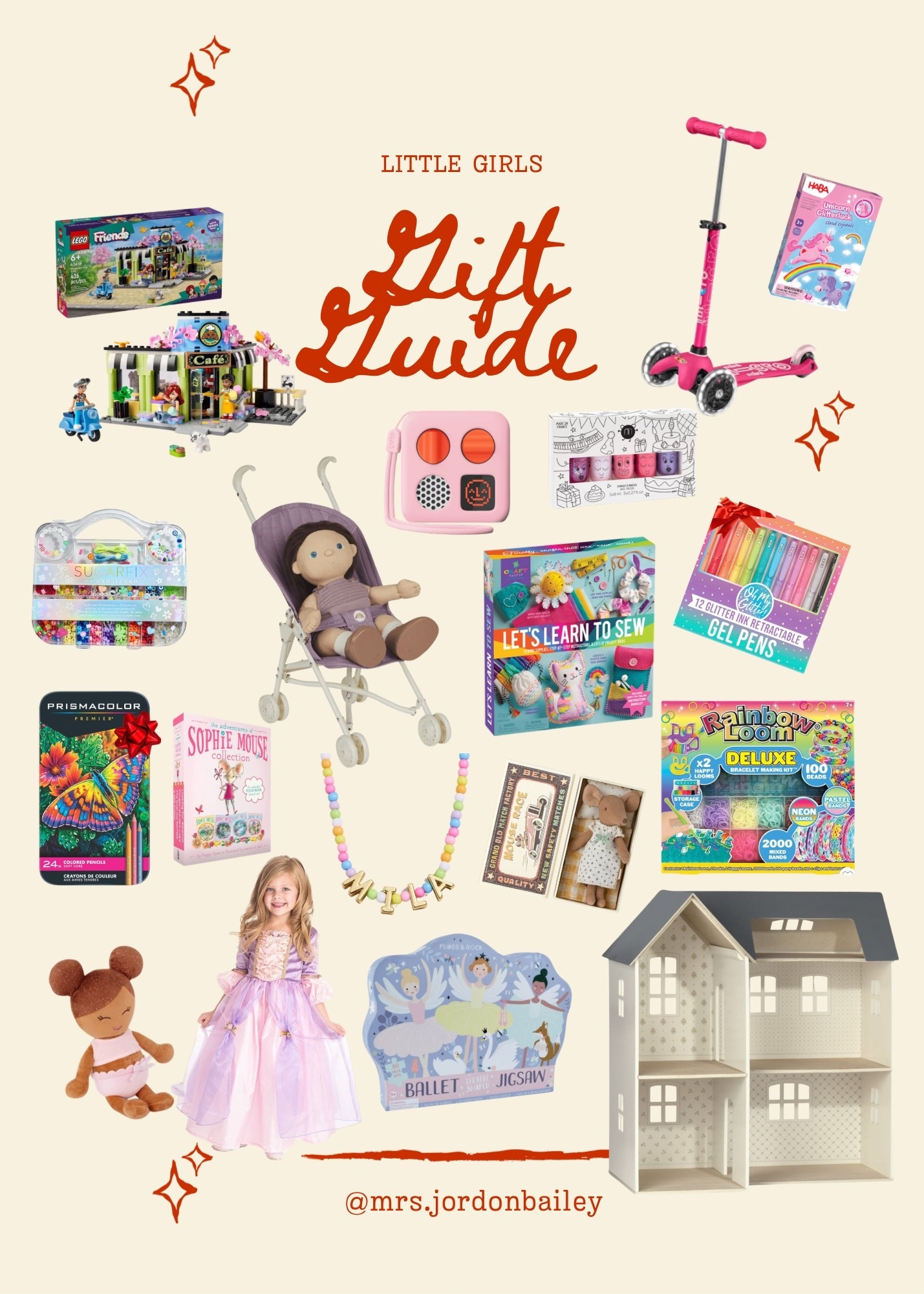 A gift guide for little girls! Lots of our favorite things from dress up to dolls, arts and crafts and bead kits, a favorite book series, the best scooter, a YOTO Player (the best!) puzzles, jewelry, and dollhouses. 

#LTKGiftGuide #LTKHoliday #LTKKids