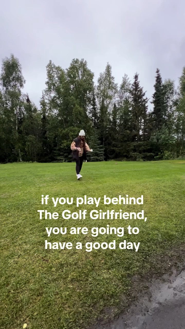gotta give back to the course 
tiktok: thegolfgirlfriend 
•
•
•
golf, alaska golf, golf ball retriever, golf ball hawk