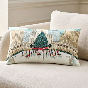 Nicole Cicak Plaza Christmas Tree Pillow Cover | West Elm (US)