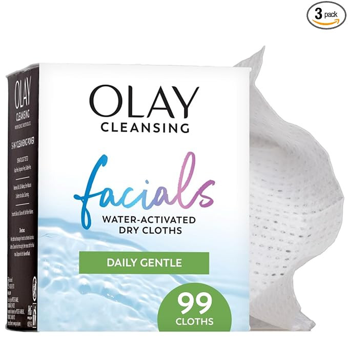 Olay Eye Makeup Remover Wipes, Daily Facials Gentle Face Cleanser for Sensitive Skin, Alcohol and... | Amazon (US)