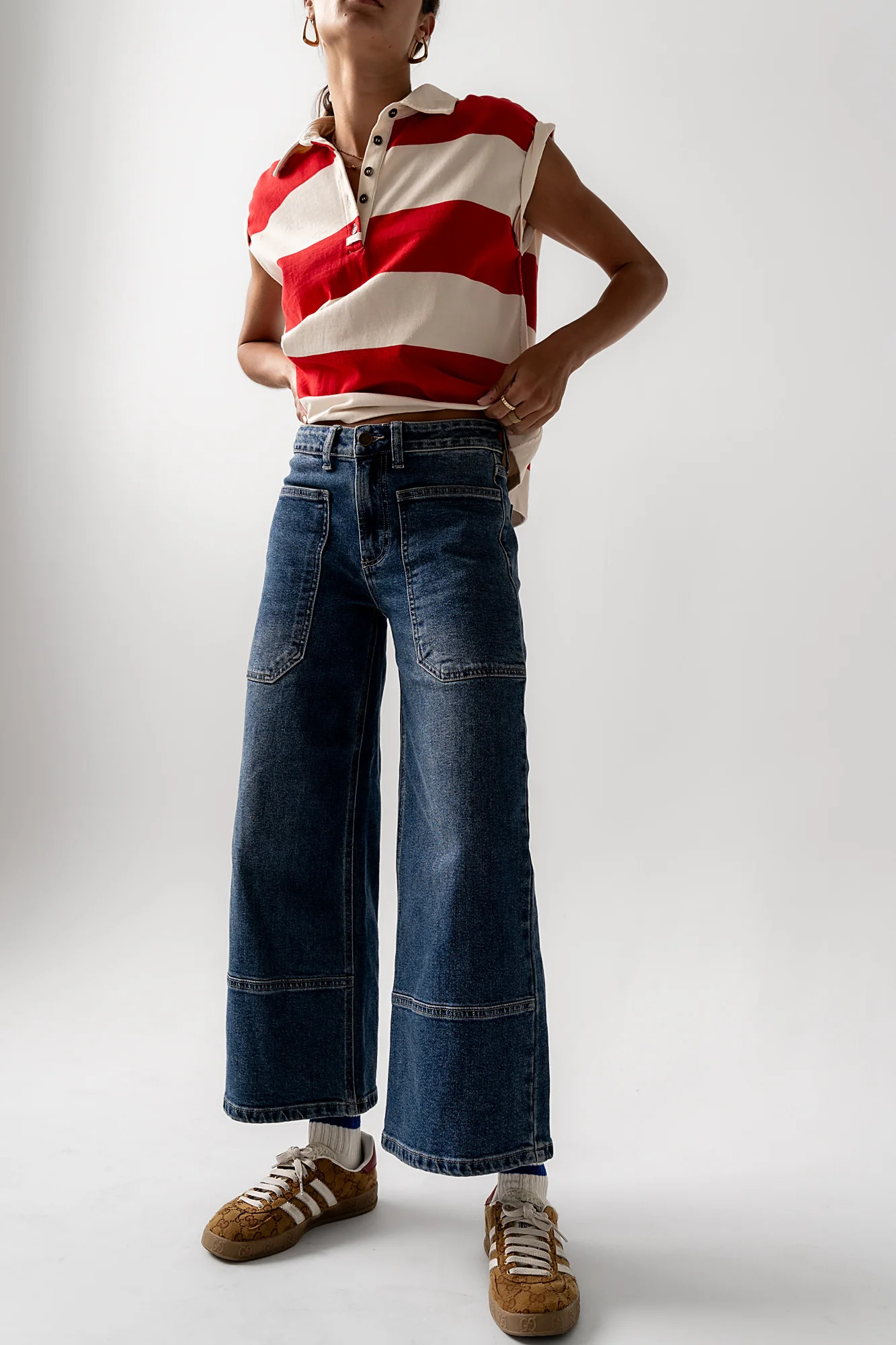 Mylah Wide Leg Jeans in Medium Wash | Böhme US