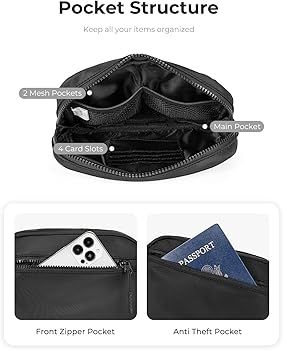 CHOLISS Small Nylon Crossbody Bags for Women and Men Mini Crossbody Purse for Workout Travel with... | Amazon (US)