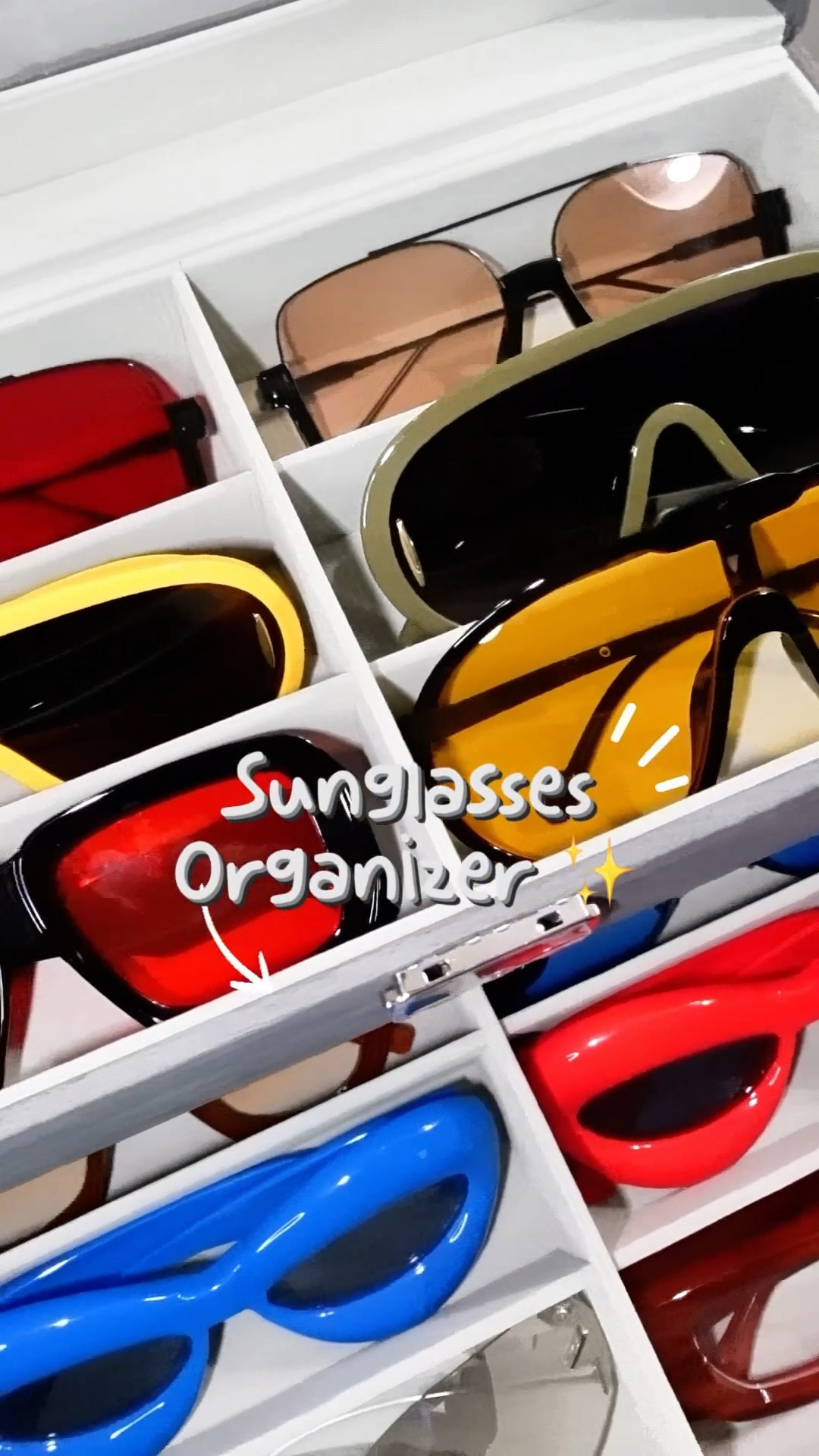 Finally found the perfect way to keep all my sunglasses organized ✨ This $30 sunglasses organizer case holds up to 18 pairs 🤍 Comes in black, brown & white — such a chic storage find! I Loveeee It & Needed It!! 🤣😍

#LTKFindsUnder50 #LTKStyleTip #LTKHome