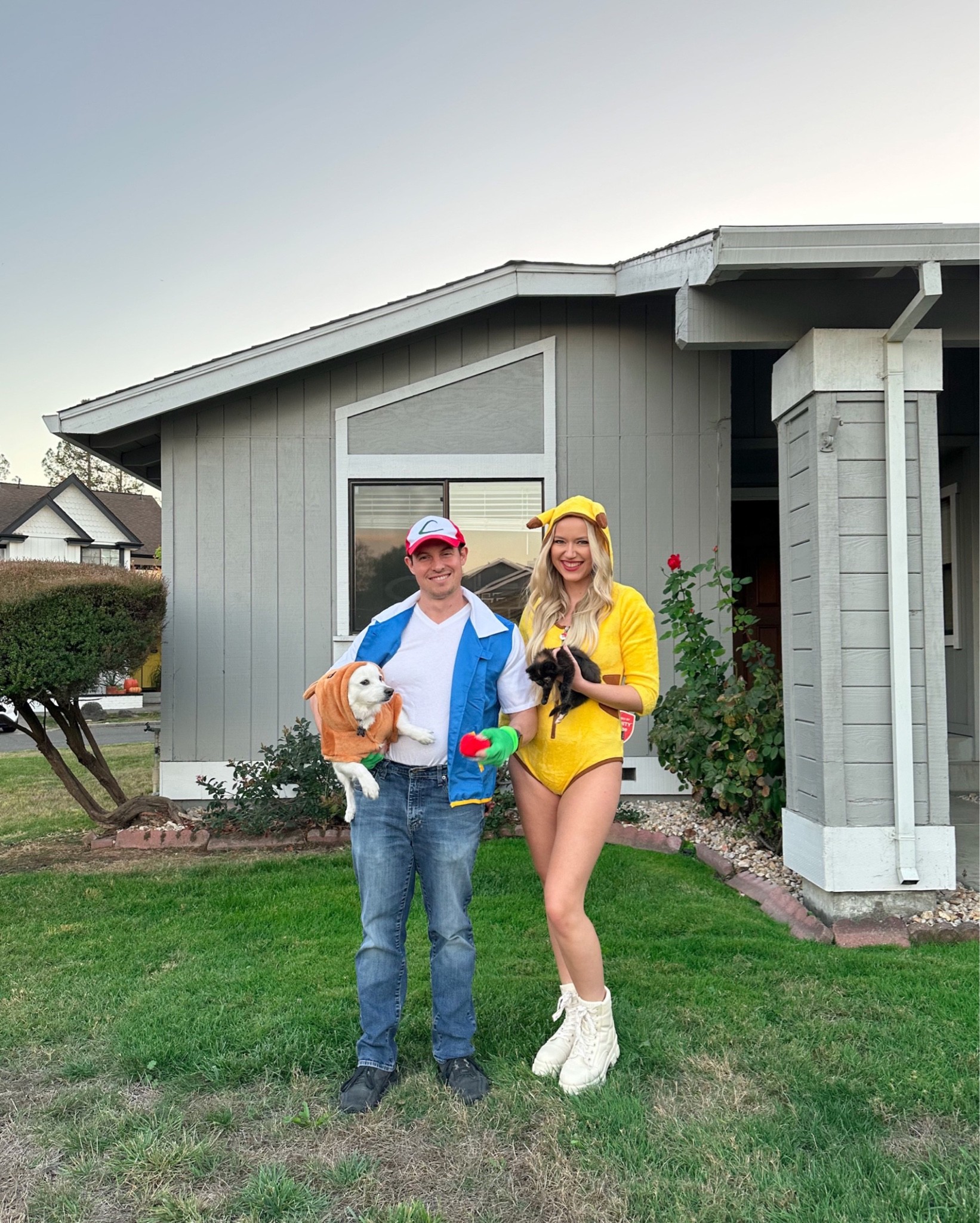 Happy Halloween from your friendly neighborhood Pokémon Trainer and his team!

Halloween Costume | Pikachu | Ash | Eevee | Cosplay

#LTKHoliday #LTKSeasonal